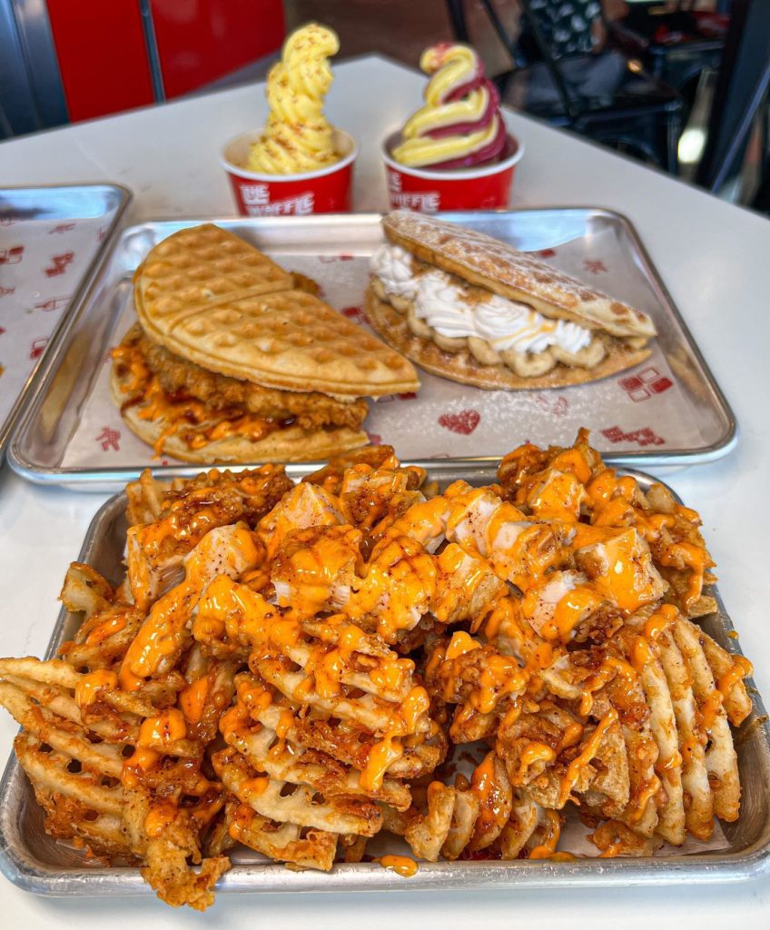 Waffle Sandwiches with Waffle Fries